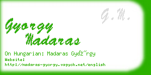 gyorgy madaras business card